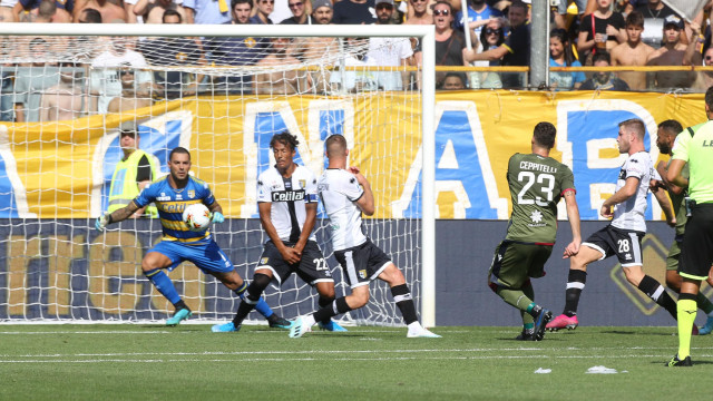 Parma 15/ Settembre /, 2019 Campionato Serie A Tim 2019-20
3 Giornata Parma - Cagliari
ph dmfoto / Silpress
Nella foto - Luca Campetelli goal 1-0