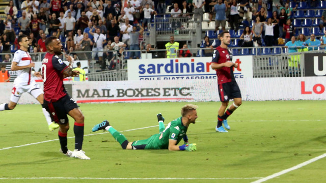 Cagliari 20 09 2019 Presso Stadio Sardegna Arena - Campionato serie A Tim 2019-20 incontro Cagliari vs Genoa
nella foto: esultanza di Joao Pedro del cagliari
SILPRESS/ENRICO LOCCI