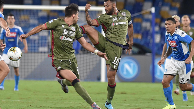 Napoli 25 Settembre 2019 Stadio San Paolo Campionato Serie A Tim 2019/20 Napoli - Cagliari nella foto:JOAO PEDRO E SIMEONE Foto - Agostino Gemito -DarosPhoto
