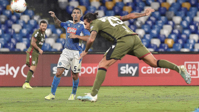 Napoli 25 Settembre 2019 Stadio San Paolo Campionato Serie A Tim 2019/20 Napoli - Cagliari nella foto: GOL DI CASTRO Foto - Agostino Gemito -DarosPhoto