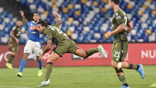 Napoli 25 Settembre 2019 Stadio San Paolo Campionato Serie A Tim 2019/20 Napoli - Cagliari nella foto: GOL DI CASTRO Foto - Agostino Gemito -DarosPhoto