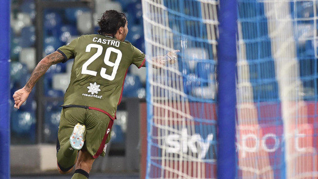 Napoli 25 Settembre 2019 Stadio San Paolo Campionato Serie A Tim 2019/20 Napoli - Cagliari nella foto: ESULTANZA DI CASTRO Foto - Agostino Gemito -DarosPhoto