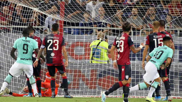 Cagliari1 09 2019 Presso Stadio Sardegna Arena - Campionato serie A Tim 2019-20 incontro Cagliari vs Inter
nella foto: gol di Lautaro Martinez dell'inter
SILPRESS/ENRICO LOCCI