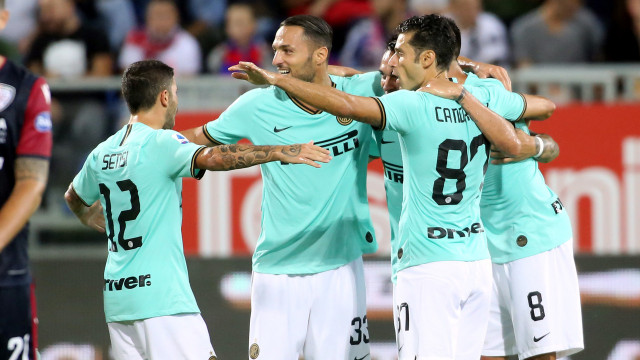 Cagliari1 09 2019 Presso Stadio Sardegna Arena - Campionato serie A Tim 2019-20 incontro Cagliari vs Inter
nella foto: esultanza di Lautaro Martinez dell'inter
SILPRESS/ENRICO LOCCI