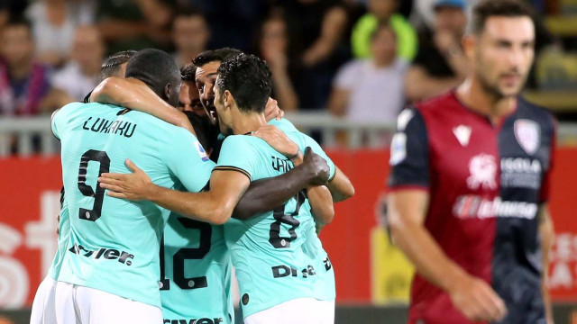 Cagliari1 09 2019 Presso Stadio Sardegna Arena - Campionato serie A Tim 2019-20 incontro Cagliari vs Inter
nella foto: esultanza di Lautaro Martinez dell'inter
SILPRESS/ENRICO LOCCI