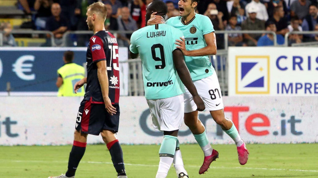 Cagliari1 09 2019 Presso Stadio Sardegna Arena - Campionato serie A Tim 2019-20 incontro Cagliari vs Inter
nella foto: esultanza di Romelu Lukaku dell'inter
SILPRESS/ENRICO LOCCI