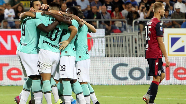 Cagliari1 09 2019 Presso Stadio Sardegna Arena - Campionato serie A Tim 2019-20 incontro Cagliari vs Inter
nella foto: esultanza di Romelu Lukaku dell'inter
SILPRESS/ENRICO LOCCI