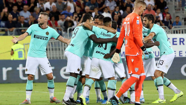 Cagliari1 09 2019 Presso Stadio Sardegna Arena - Campionato serie A Tim 2019-20 incontro Cagliari vs Inter
nella foto: esultanza di Romelu Lukaku dell'inter
SILPRESS/ENRICO LOCCI