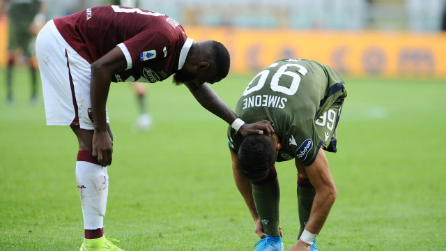 27-10-2019 Torino vs Cagliari Campionato Serie A 2019/2020
©Manuela Viganti/Silpress
Nella foto: nicolas nkoulou e giovanni simeone