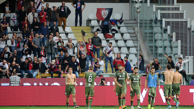27-10-2019 Torino vs Cagliari Campionato Serie A 2019/2020
©Manuela Viganti/Silpress
Nella foto: festa cagliari a fine gara