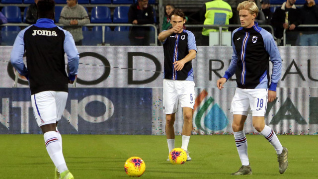 Cagliari 02 12 2019 Presso Stadio Sardegna Arena - Campionato serie A Tim 2019-20 incontro Cagliari vs Sampdoria
nella foto: i giocatori in riscaldamento
SILPRESS/ENRICO LOCCI