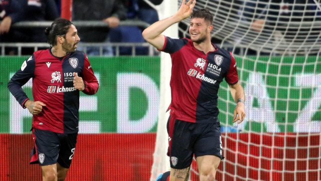 Cagliari 05 12 2019 Presso Stadio Sardegna Arena - Coppa Italia 2019-20 incontro Cagliari vs Sampdoria
nella foto: esultanza di Alberto Cerri del cagliari
SILPRESS/ENRICO LOCCI