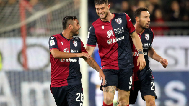 Cagliari 05 12 2019 Presso Stadio Sardegna Arena - Coppa Italia 2019-20 incontro Cagliari vs Sampdoria
nella foto: esultanza di Alberto Cerri del cagliari
SILPRESS/ENRICO LOCCI