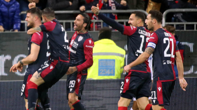 Cagliari 05 12 2019 Presso Stadio Sardegna Arena - Coppa Italia 2019-20 incontro Cagliari vs Sampdoria
nella foto: esultanza di Alberto Cerri del cagliari
SILPRESS/ENRICO LOCCI