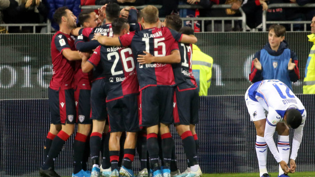 Cagliari 05 12 2019 Presso Stadio Sardegna Arena - Coppa Italia 2019-20 incontro Cagliari vs Sampdoria
nella foto: esultanza di Alberto Cerri del cagliari
SILPRESS/ENRICO LOCCI