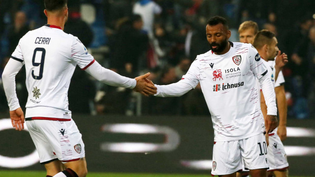 REGGIO EMILIA 8 / Dicembre /2019 15 GIORNATA CAMPIONATO SERIE A TIM 19-20
SASSUOLO - CAGLIARI
foto MORONI - SILPRESS
nella Foto JOAO PEDRO ESULTANZA GOAL 2-1
