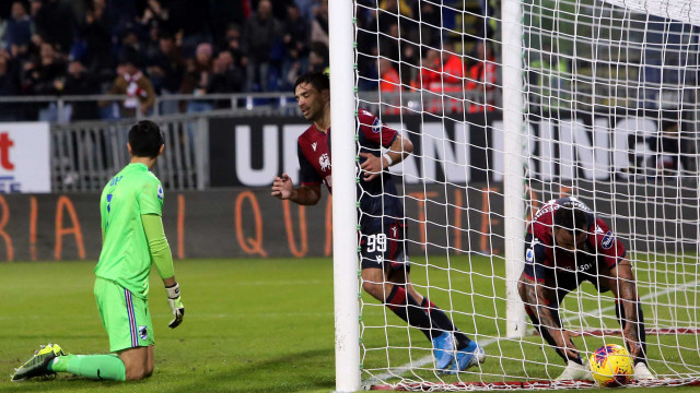 Cagliari 02 12 2019 Presso Stadio Sardegna Arena - Campionato serie A Tim 2019-20 incontro Cagliari vs Sampdoria
nella foto: esultanza di Joao Pedro del cagliari
SILPRESS/ENRICO LOCCI