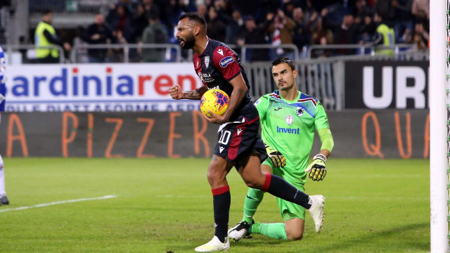 Cagliari 02 12 2019 Presso Stadio Sardegna Arena - Campionato serie A Tim 2019-20 incontro Cagliari vs Sampdoria
nella foto: esultanza di Joao Pedro del cagliari
SILPRESS/ENRICO LOCCI
