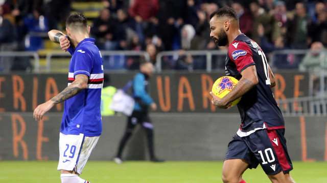 Cagliari 02 12 2019 Presso Stadio Sardegna Arena - Campionato serie A Tim 2019-20 incontro Cagliari vs Sampdoria
nella foto: esultanza di Joao Pedro del cagliari
SILPRESS/ENRICO LOCCI