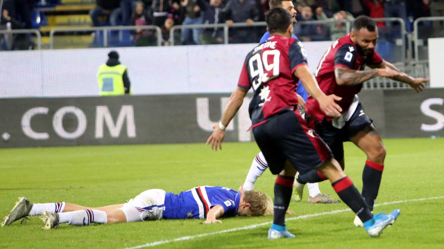 Cagliari 02 12 2019 Presso Stadio Sardegna Arena - Campionato serie A Tim 2019-20 incontro Cagliari vs Sampdoria
nella foto: esultanza di Joao Pedro del cagliari
SILPRESS/ENRICO LOCCI