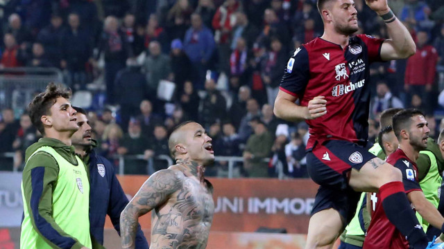 Cagliari 02 12 2019 Presso Stadio Sardegna Arena - Campionato serie A Tim 2019-20 incontro Cagliari vs Sampdoria
nella foto: esultanza dei giocatori del cagliari
SILPRESS/ENRICO LOCCI