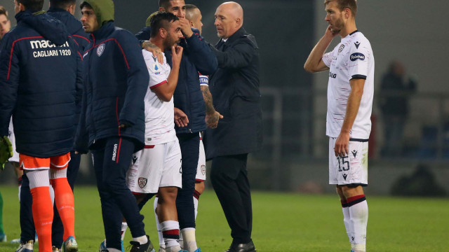 REGGIO EMILIA 8 / Dicembre /2019 15 GIORNATA CAMPIONATO SERIE A TIM 19-20
SASSUOLO - CAGLIARI
foto MORONI - SILPRESS
nella Foto. ESULTANZA FINE PARTITA. CAGLIARI