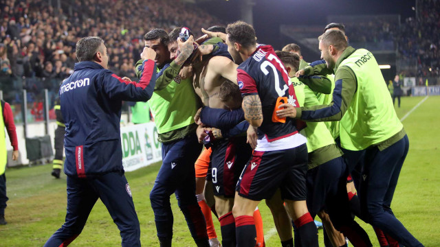 Cagliari 02 12 2019 Presso Stadio Sardegna Arena - Campionato serie A Tim 2019-20 incontro Cagliari vs Sampdoria
nella foto: esultanza di Alberto Cerri del cagliari
SILPRESS/ENRICO LOCCI