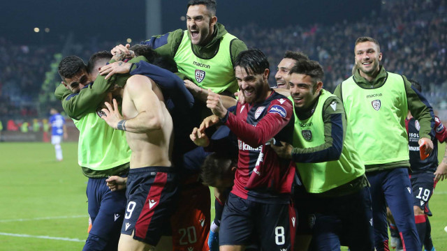 Cagliari 02 12 2019 Presso Stadio Sardegna Arena - Campionato serie A Tim 2019-20 incontro Cagliari vs Sampdoria
nella foto: esultanza di Alberto Cerri del cagliari
SILPRESS/ENRICO LOCCI