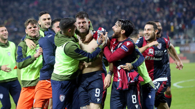 Cagliari 02 12 2019 Presso Stadio Sardegna Arena - Campionato serie A Tim 2019-20 incontro Cagliari vs Sampdoria
nella foto: esultanza di Alberto Cerri del cagliari
SILPRESS/ENRICO LOCCI