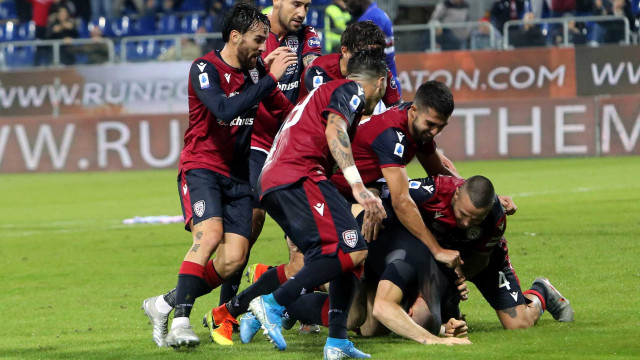 Cagliari 02 12 2019 Presso Stadio Sardegna Arena - Campionato serie A Tim 2019-20 incontro Cagliari vs Sampdoria
nella foto: esultanza di Alberto Cerri del cagliari
SILPRESS/ENRICO LOCCI