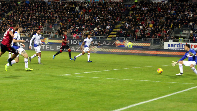 Cagliari 05 12 2019 Presso Stadio Sardegna Arena - Coppa Italia 2019-20 incontro Cagliari vs Sampdoria
nella foto: gol di daniele ragatzu del cagliari
SILPRESS/ENRICO LOCCI