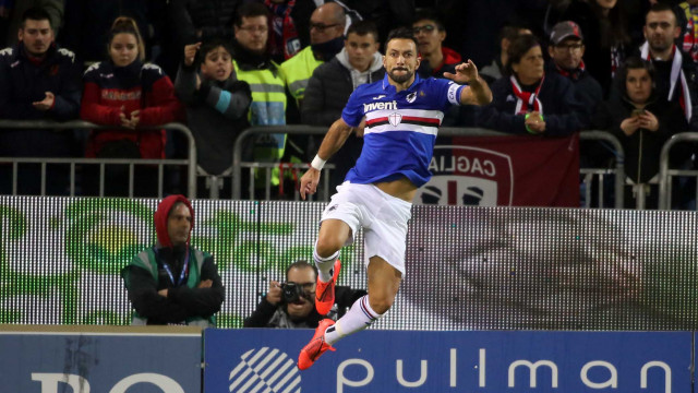 Cagliari 02 12 2019 Presso Stadio Sardegna Arena - Campionato serie A Tim 2019-20 incontro Cagliari vs Sampdoria
nella foto: esultanza di fabio quagliarella della sampdoria
SILPRESS/ENRICO LOCCI