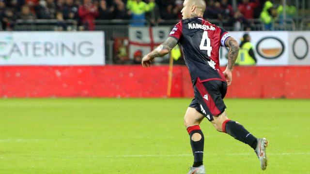 Cagliari 02 12 2019 Presso Stadio Sardegna Arena - Campionato serie A Tim 2019-20 incontro Cagliari vs Sampdoria
nella foto: Radja Nainggolan esulta dopo il gol del 1-2
SILPRESS/ENRICO LOCCI