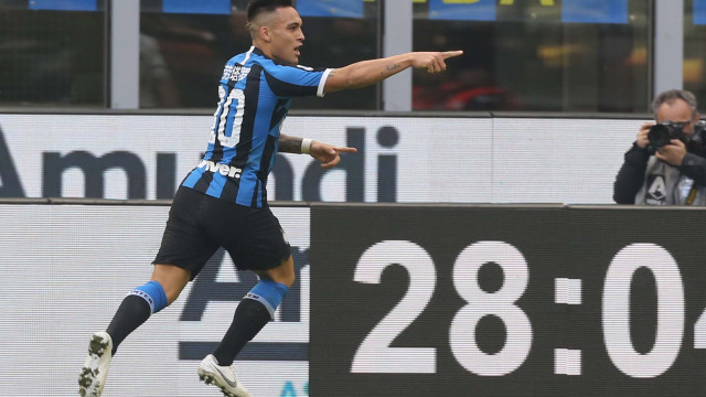 MILANO 26 / GENNAIO 2020 GIORNATA 21 CAMPIONATO SERIE A TIM 19-20
INTERNAZIONALE - CAGLIARI
foto MORONI - SILPRESS
nella Foto - LAUTARO MARTINEZ. ESULTANZA GOAL 1-0