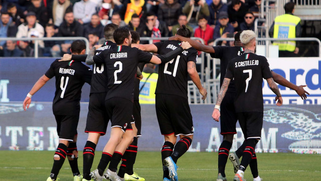 Cagliari 11 01 2020 Presso Stadio Sardegna Arena - Campionato serie A Tim 2019-20 incontro Cagliari vs Milan
nella foto: esultanza di Zlatan Ibrahimovic del milan
SILPRESS/ENRICO LOCCI