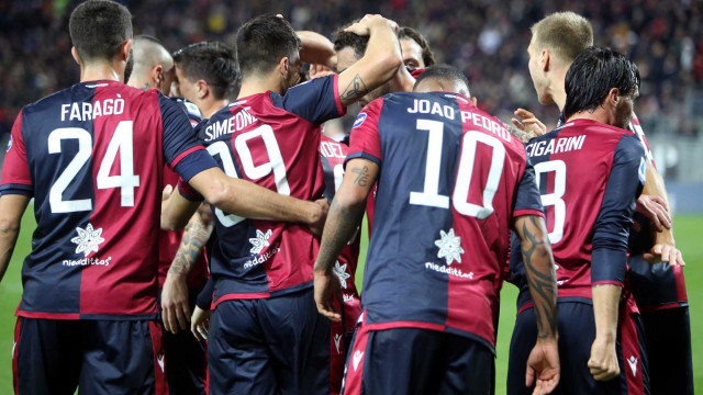 Cagliari 01 02 2020 Presso Stadio Sardegna Arena - Campionato serie A Tim 2019-20 incontro Cagliari vs Parma
nella foto: esultanza di Joao Pedro del cagliari
SILPRESS/ENRICO LOCCI