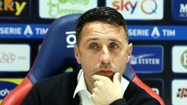 Cagliari 03 02 2020 Presso Stadio Sardegna Arena - presentazione Gaston Pereiro
nella foto: Gaston Pereiro, Andrea Cossu
SILPRESS/ENRICO LOCCI