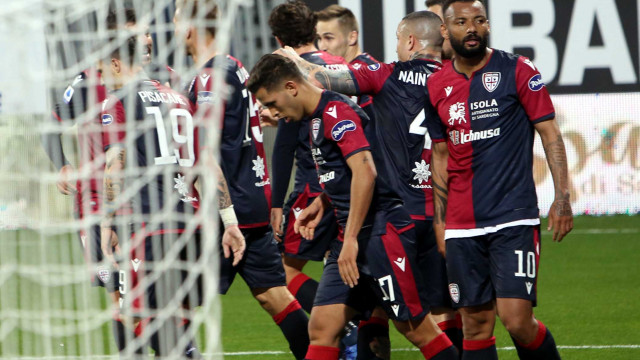 Cagliari 01 03 2020 Presso Stadio Sardegna Arena - Campionato serie A Tim 2019-20 incontro Cagliari vs Roma
nella foto: esultanza di joao pedro del cagliari
SILPRESS/ENRICO LOCCI