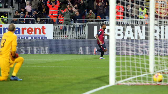 Cagliari 01 03 2020 Presso Stadio Sardegna Arena - Campionato serie A Tim 2019-20 incontro Cagliari vs Roma
nella foto: esultanza di joao pedro del cagliari
SILPRESS/ENRICO LOCCI