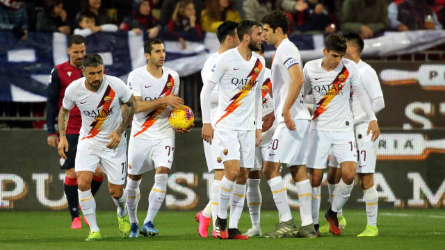 Cagliari 01 03 2020 Presso Stadio Sardegna Arena - Campionato serie A Tim 2019-20 incontro Cagliari vs Roma
nella foto: esultanza di Nikola Kalinic della roma
SILPRESS/ENRICO LOCCI