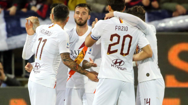Cagliari 01 03 2020 Presso Stadio Sardegna Arena - Campionato serie A Tim 2019-20 incontro Cagliari vs Roma
nella foto: esultanza di Nikola Kalinic della roma
SILPRESS/ENRICO LOCCI