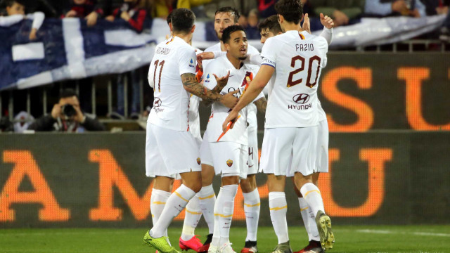 Cagliari 01 03 2020 Presso Stadio Sardegna Arena - Campionato serie A Tim 2019-20 incontro Cagliari vs Roma
nella foto: esultanza di Nikola Kalinic della roma
SILPRESS/ENRICO LOCCI