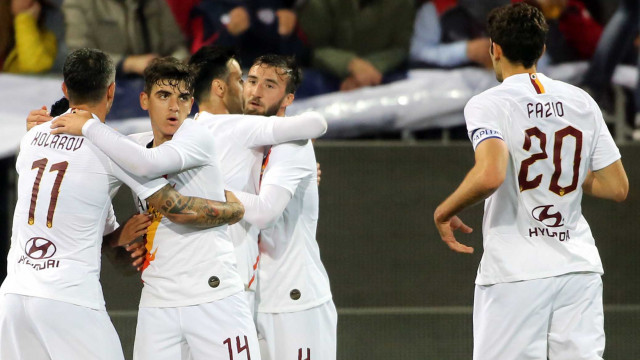 Cagliari 01 03 2020 Presso Stadio Sardegna Arena - Campionato serie A Tim 2019-20 incontro Cagliari vs Roma
nella foto: esultanza di Nikola Kalinic della roma
SILPRESS/ENRICO LOCCI
