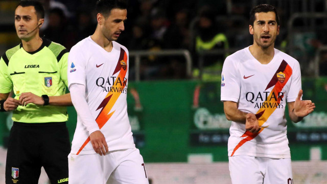 Cagliari 01 03 2020 Presso Stadio Sardegna Arena - Campionato serie A Tim 2019-20 incontro Cagliari vs Roma
nella foto: esultanza di Nikola Kalinic della roma
SILPRESS/ENRICO LOCCI