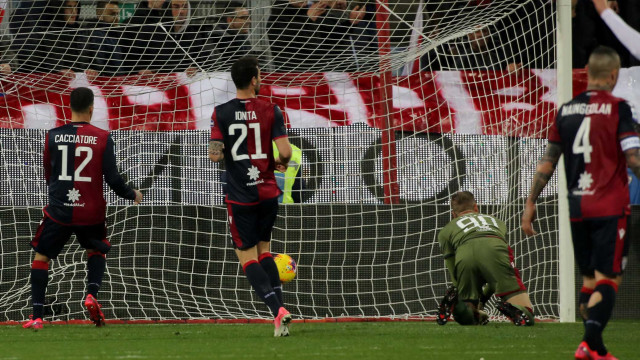 Cagliari 01 03 2020 Presso Stadio Sardegna Arena - Campionato serie A Tim 2019-20 incontro Cagliari vs Roma
nella foto: esultanza di Nikola Kalinic della roma
SILPRESS/ENRICO LOCCI