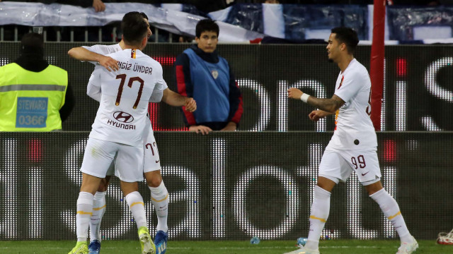 Cagliari 01 03 2020 Presso Stadio Sardegna Arena - Campionato serie A Tim 2019-20 incontro Cagliari vs Roma
nella foto: esultanza di Nikola Kalinic della roma
SILPRESS/ENRICO LOCCI