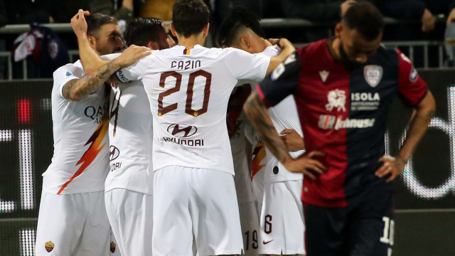 Cagliari 01 03 2020 Presso Stadio Sardegna Arena - Campionato serie A Tim 2019-20 incontro Cagliari vs Roma
nella foto: esultanza di Nikola Kalinic della roma
SILPRESS/ENRICO LOCCI