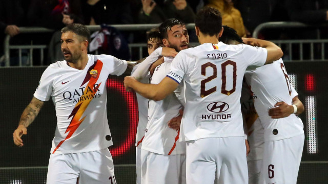 Cagliari 01 03 2020 Presso Stadio Sardegna Arena - Campionato serie A Tim 2019-20 incontro Cagliari vs Roma
nella foto: esultanza di Nikola Kalinic della roma
SILPRESS/ENRICO LOCCI