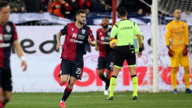Cagliari 01 03 2020 Presso Stadio Sardegna Arena - Campionato serie A Tim 2019-20 incontro Cagliari vs Roma
nella foto: esultanza di gaston pereiro del cagliari
SILPRESS/ENRICO LOCCI