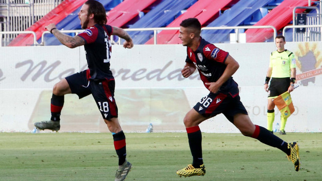 Cagliari 27 06 2020 Presso Stadio Sardegna Arena - Campionato serie A Tim 2019-20 incontro Cagliari vs Torino
nella foto: esultanza di Nahitan Nandez del cagliari
SILPRESS/ENRICO LOCCI